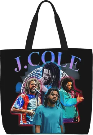 J Musics Cole Tote Bag for Women Lightweight Large Tote Bag Shoulder Bag Handbag for Travel Work Gym, Black