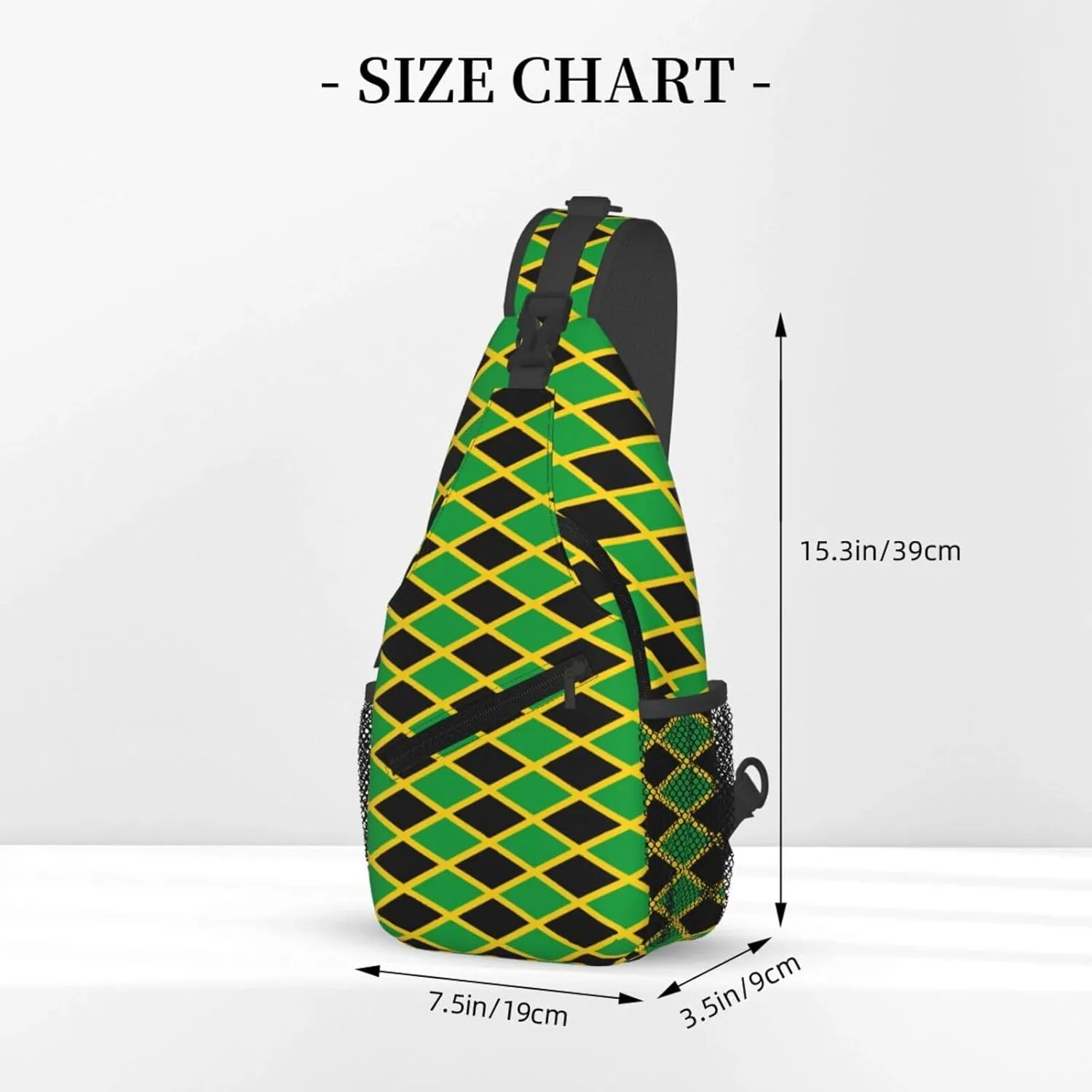 Jamaica Crossbody Bag Jamaica Flag Shoulder Bag Backpack Jamaican Sling Bag Jamaican Chest Casual Daypack Bag