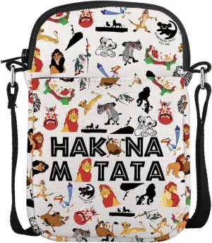 JNIAP Lion Inspired Crossbody Purse Bag Lion Cartoon Movies Lover Gift Cartoon Sling Bag (Haku)