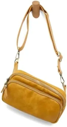 Joy Susan Womens Fashion Purse Kylie Double Zip Sling Belt Bag