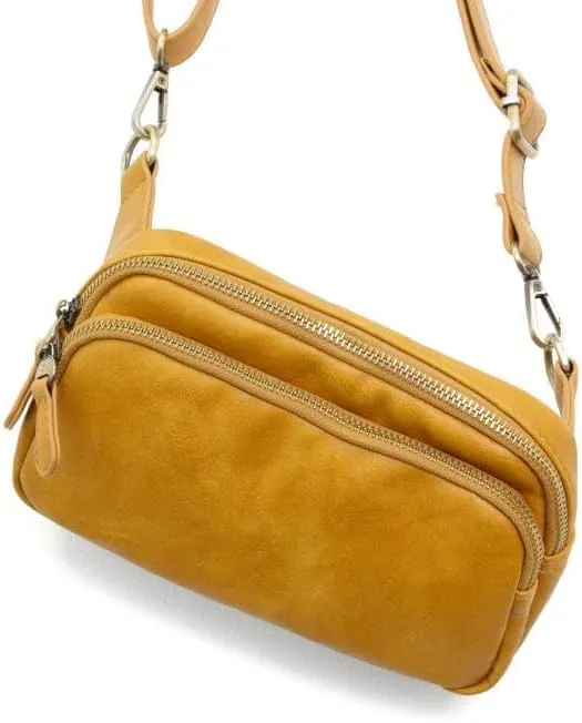 Joy Susan Womens Fashion Purse Kylie Double Zip Sling Belt Bag