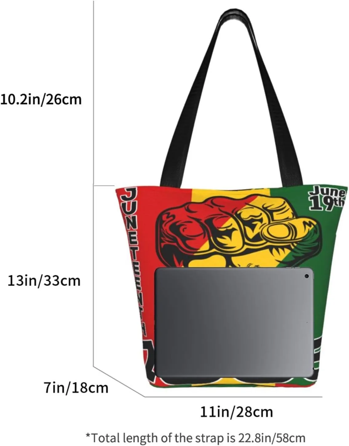Juneteenth Black Month Lip Kiss Sunflower Women's Tote Bag Lightweight Shopping Handbag Travel Shoulder Bag
