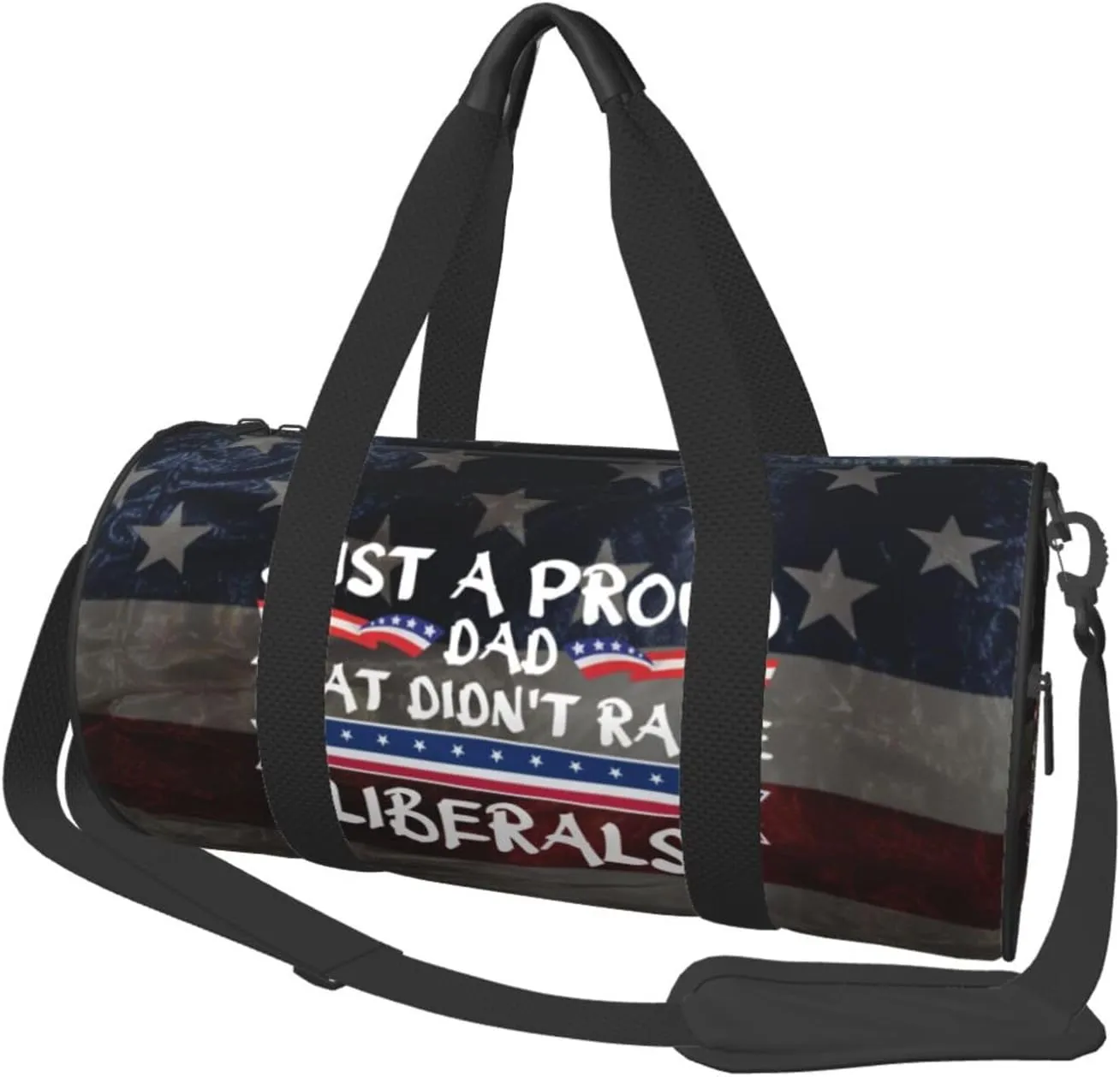Just A Proud Dad That Didn'T Raise Liberals Duffel Bag Gym Bag Travel Sports Tote Large Foldable Beach Swim Yoga8