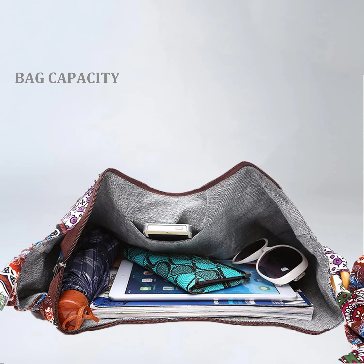 KARRESLY Women's Sling Crossbody Bag Ethnic Style Shoulder Bag with Adjustable Strap