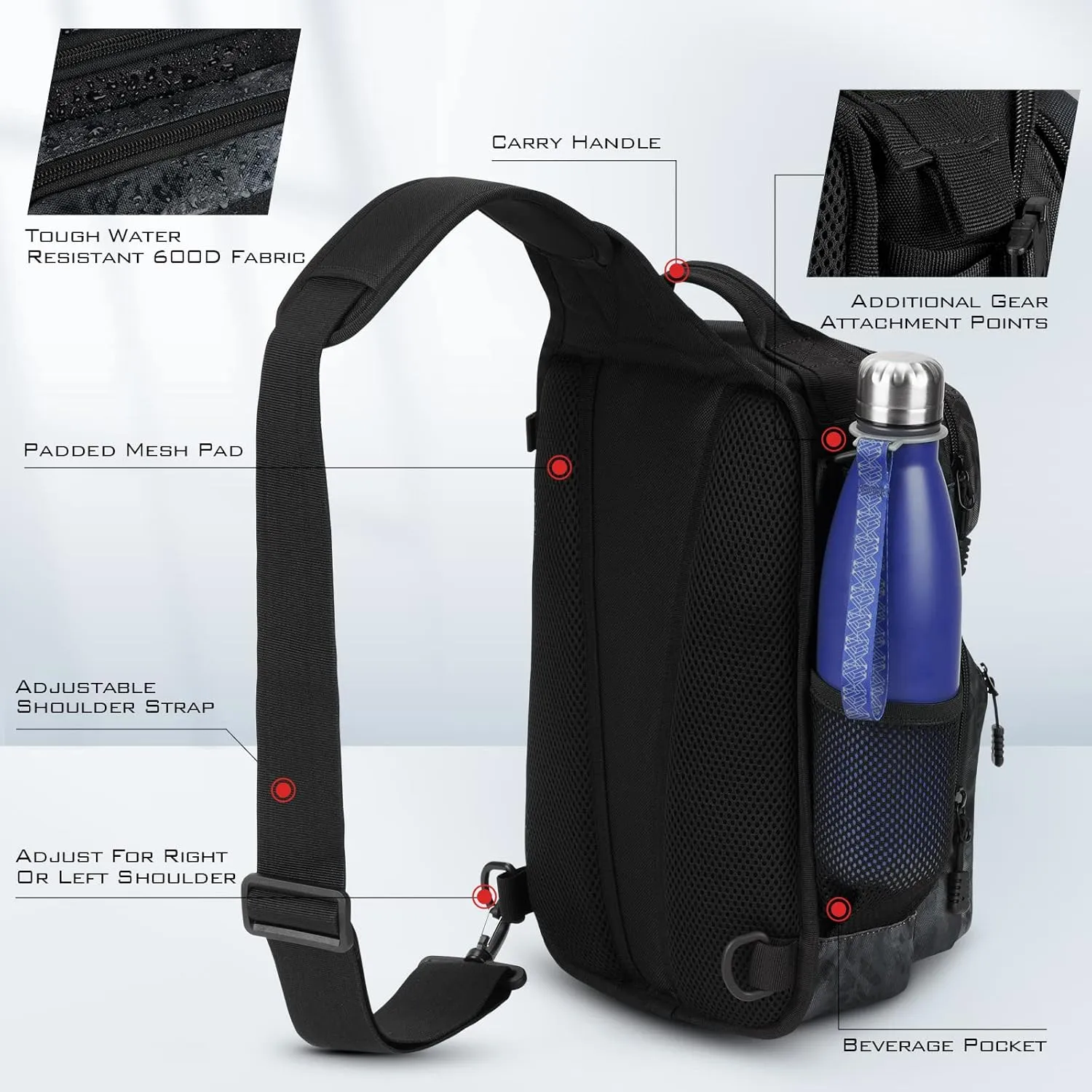 KastKing BlowBak Tactical Fishing Sling Tackle Bag - Lightweight Fishing Backpack - Storage for Gear and Equipment - Gift for Men