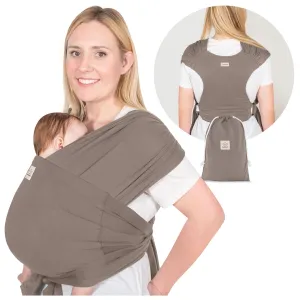 KeaBabies Baby Wrap Carrier Ring Sling - Easy to Wear, Adjustable D-Lite Baby Carrier Newborn to Toddler, Infant Carrying Shirt, Hands Free Bonding, Breathable Fabric Wearing Wrap (Copper Gray)