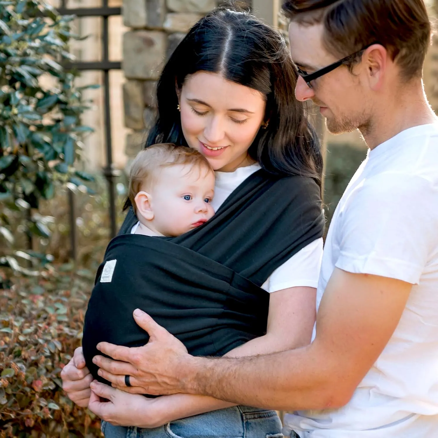 KeaBabies Baby Wrap Carrier Ring Sling - Easy to Wear, Adjustable D-Lite Baby Carrier Newborn to Toddler, Infant Carrying Shirt, Hands Free Bonding, Breathable Fabric Wearing Wrap (Copper Gray)