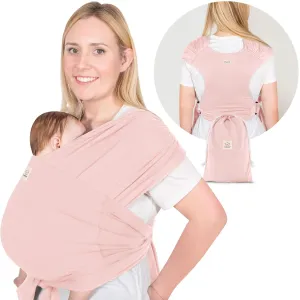 KeaBabies Baby Wrap Carrier Ring Sling - Easy to Wear, Adjustable D-Lite Baby Carrier Newborn to Toddler, Infant Carrying Shirt, Hands Free Bonding, Breathable Fabric Wearing Wrap (Dusty Pink)