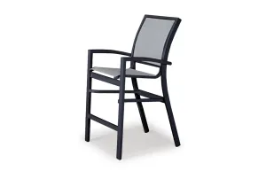 Kendall Sling Stacking Balcony Height Arm Chair by Telescope Casual
