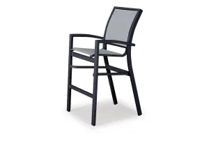 Kendall Sling Stacking Bar Height Arm Chair by Telescope Casual
