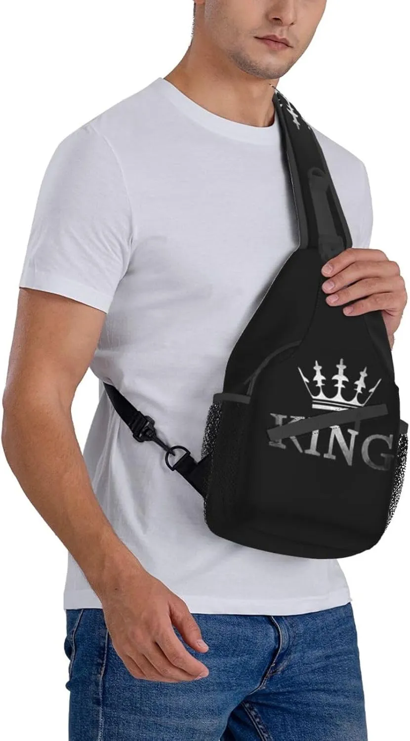 King Shoulder Bag Lion Sling Backpack Daypack Casual Backpack Hiking Bag Men Backpack Bag
