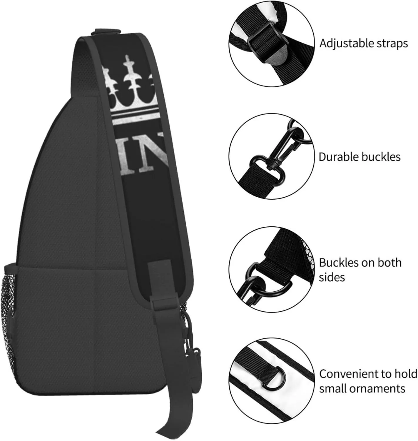 King Shoulder Bag Lion Sling Backpack Daypack Casual Backpack Hiking Bag Men Backpack Bag
