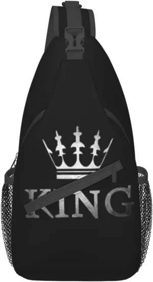 King Shoulder Bag Lion Sling Backpack Daypack Casual Backpack Hiking Bag Men Backpack Bag