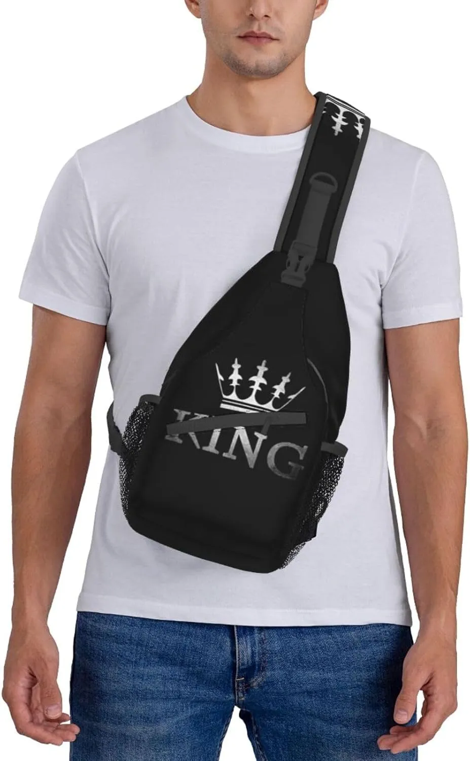 King Shoulder Bag Lion Sling Backpack Daypack Casual Backpack Hiking Bag Men Backpack Bag