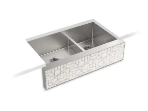 KOHLER K-22570-NA Tailor 35-1/2" x 21" Undermount double-bowl large/medium farmhouse kitchen sink