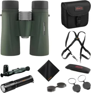 Kowa BD II XD Binocular - 8x42mm PROMINAR Roof Prism with Harness Strap, Flashlight, Lens Pen & Cleaning Cloth