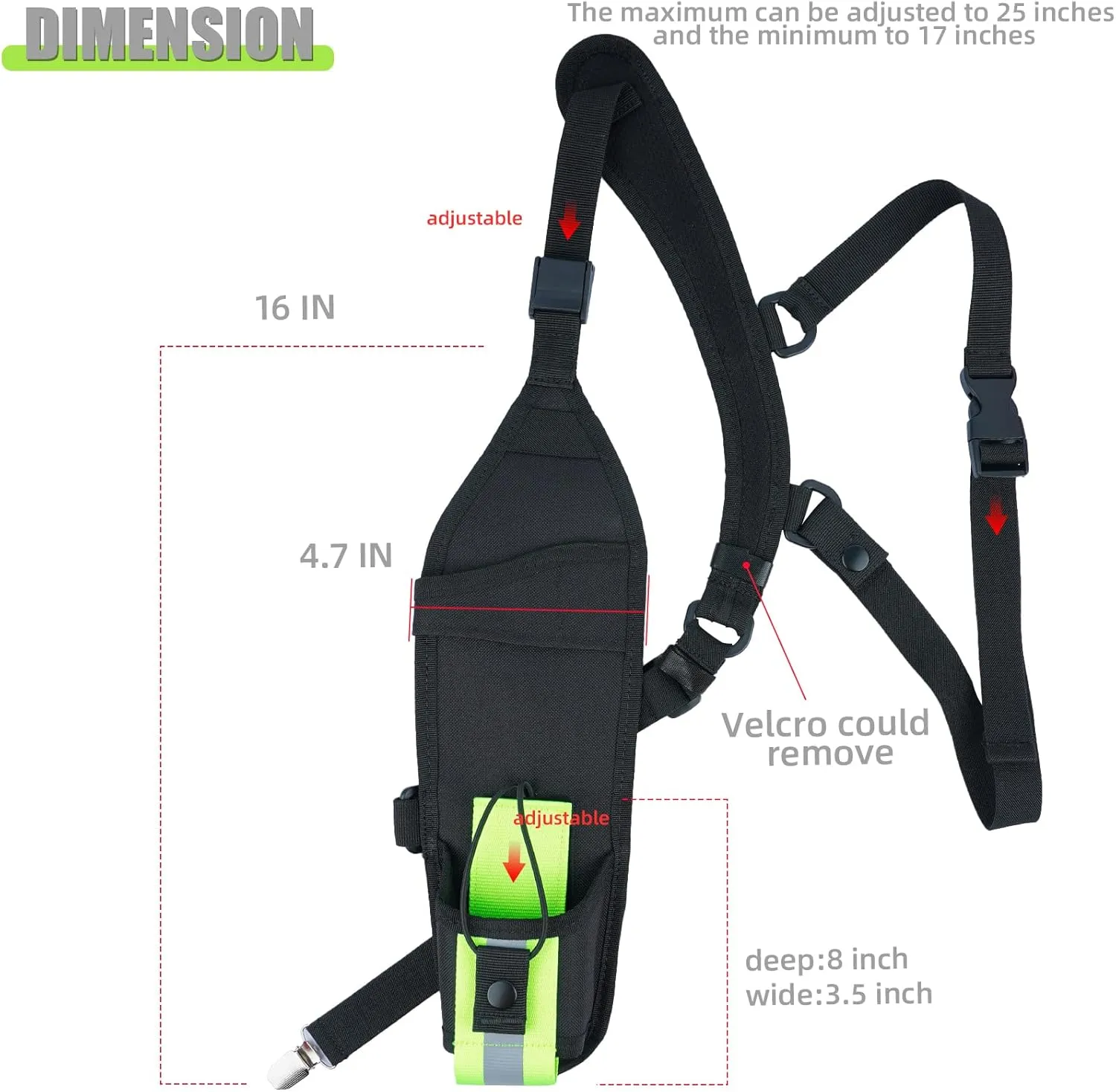 KUNN Universal Single Side Radio Shoulder Harness Holster,Two Way Walkie Talkie Holder for Motorola,Baofeng
