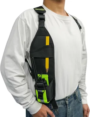KUNN Universal Single Side Radio Shoulder Harness Holster,Two Way Walkie Talkie Holder for Motorola,Baofeng