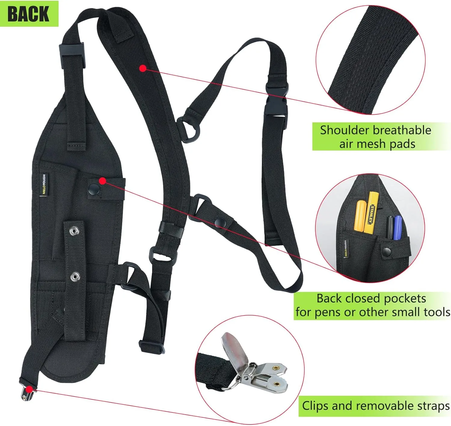 KUNN Universal Single Side Radio Shoulder Harness Holster,Two Way Walkie Talkie Holder for Motorola,Baofeng