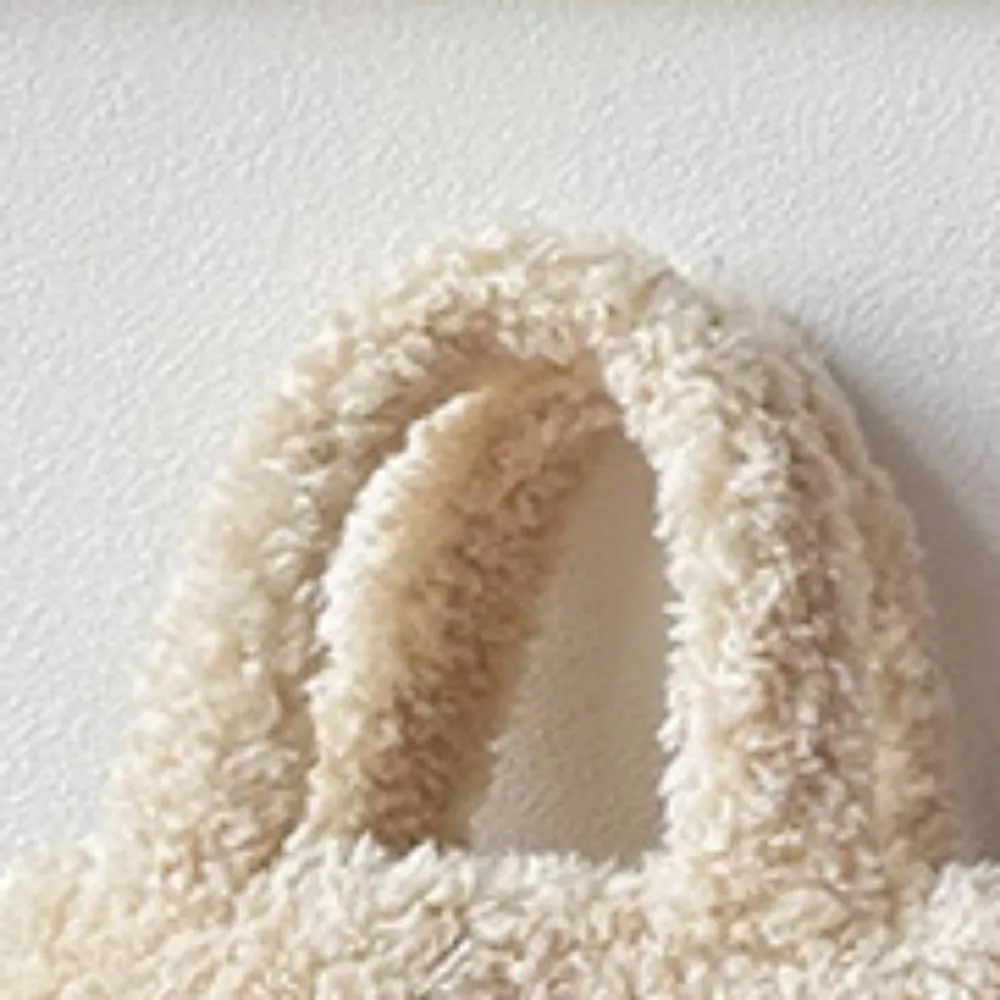 Lamb Wool Handbag Fuzzy Cute Autumn and Winter Fluffy Stylish Chroma Handbag Shoulder Bag Fuzzy Handbag