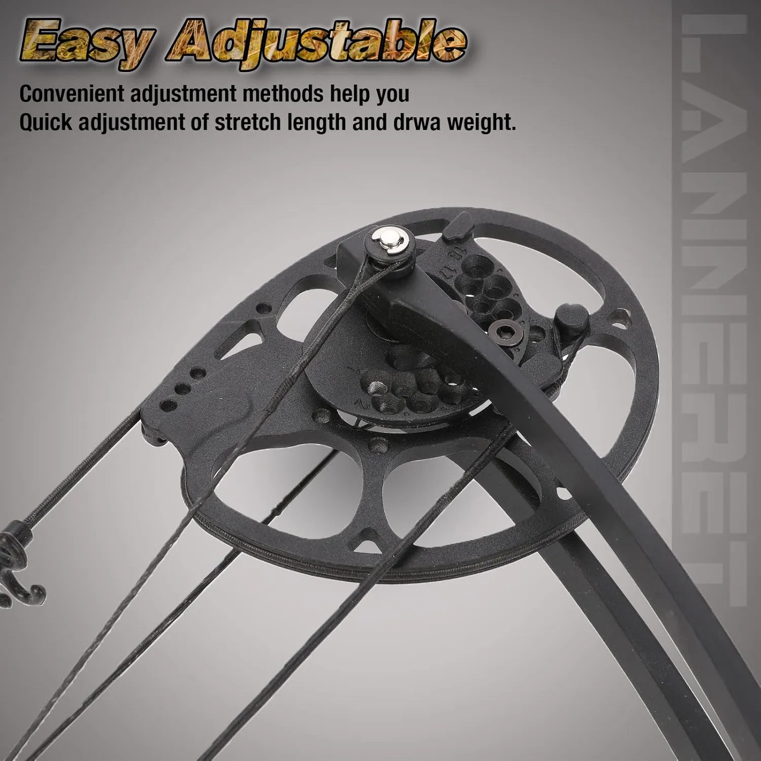 Lanneret Compound Bow and Archery Sets - Right Hand Archery Compound Bows 0-70 lbs Draw Weight Adjustable for Adults and Beginners，Hunting Bow Kit for Beginner
