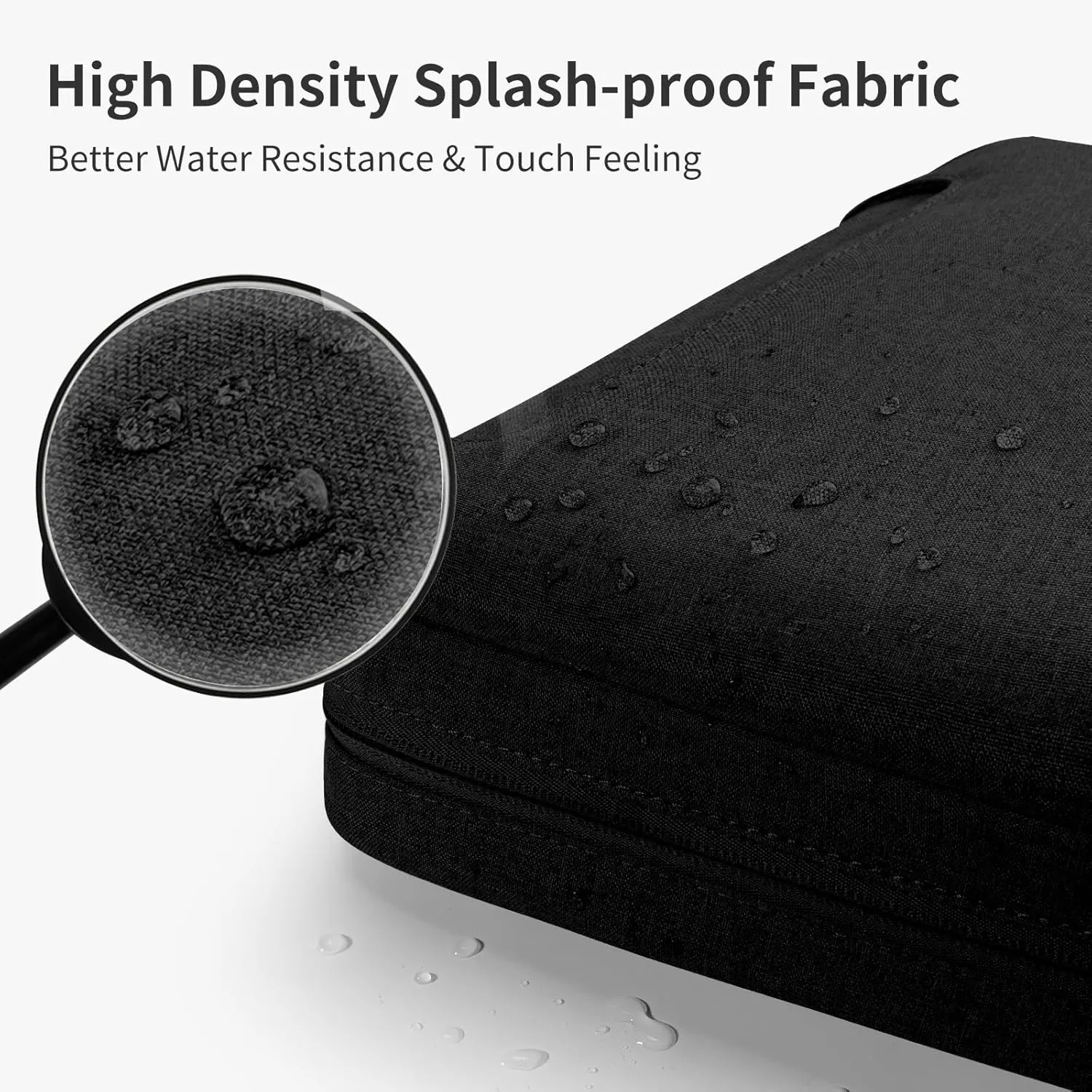 Laptop Shoulder Bag, 13-14-15-15.6-17.3 Inch Laptop/Tablet, Water-Repellent Fabric, Business for Men Women (17.3 inch, Black)