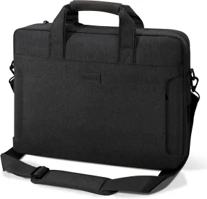 Laptop Shoulder Bag, 13-14-15-15.6-17.3 Inch Laptop/Tablet, Water-Repellent Fabric, Business for Men Women (17.3 inch, Black)