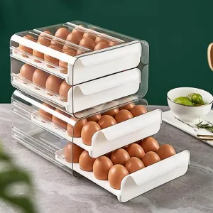 Large Capacity Stackable Egg Storage Box - Organizer