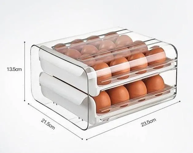 Large Capacity Stackable Egg Storage Box - Organizer