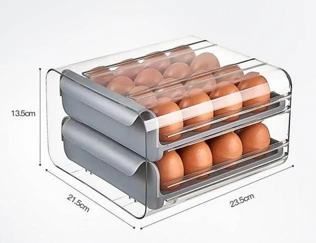 Large Capacity Stackable Egg Storage Box - Organizer