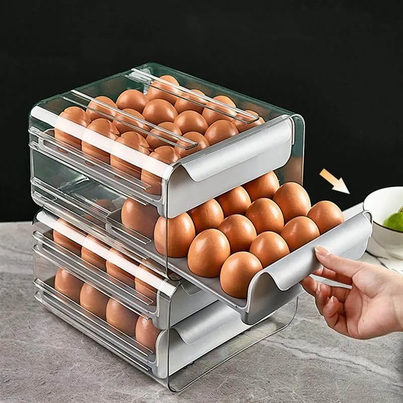 Large Capacity Stackable Egg Storage Box - Organizer