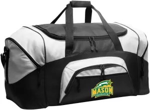 LARGE George Mason Duffel Bag George Mason University Suitcase or Gym Bag For Men Or Her Official GMU Merchandise (Black)