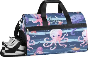 Large Gym Bag Custom Duffel Bag for Women Luggage Bag for Adults Weekender Men Football Bags for Equipment Octopus Travel Duffel Bag