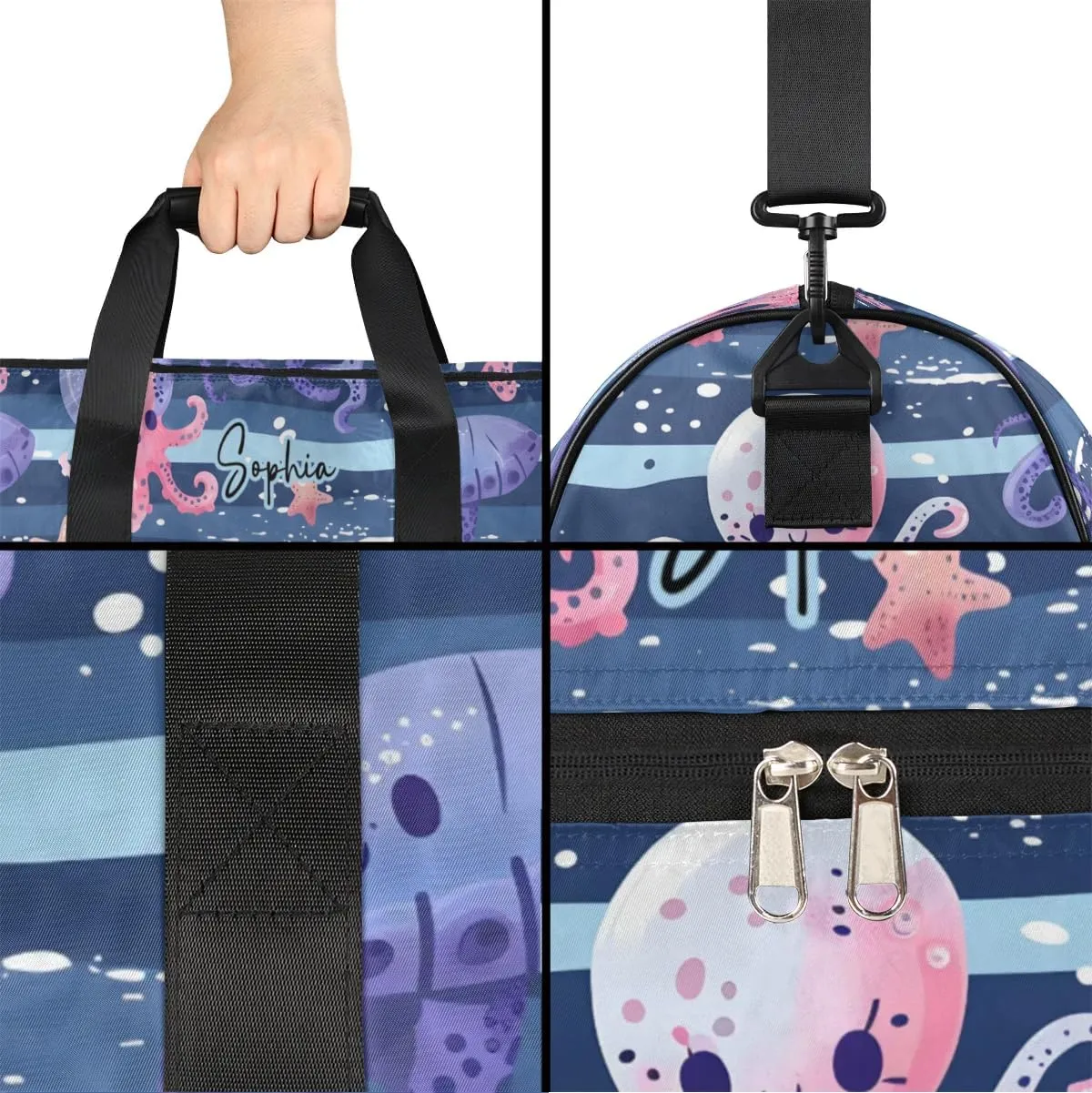 Large Gym Bag Custom Duffel Bag for Women Luggage Bag for Adults Weekender Men Football Bags for Equipment Octopus Travel Duffel Bag