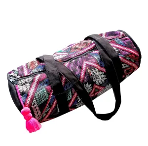 Large Handmade Guatemalan Duffel Bag - Zunil Geometry