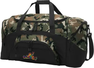 Large Peace Frog Duffel Bag CAMO Peace Frogs Suitcase Duffle Luggage