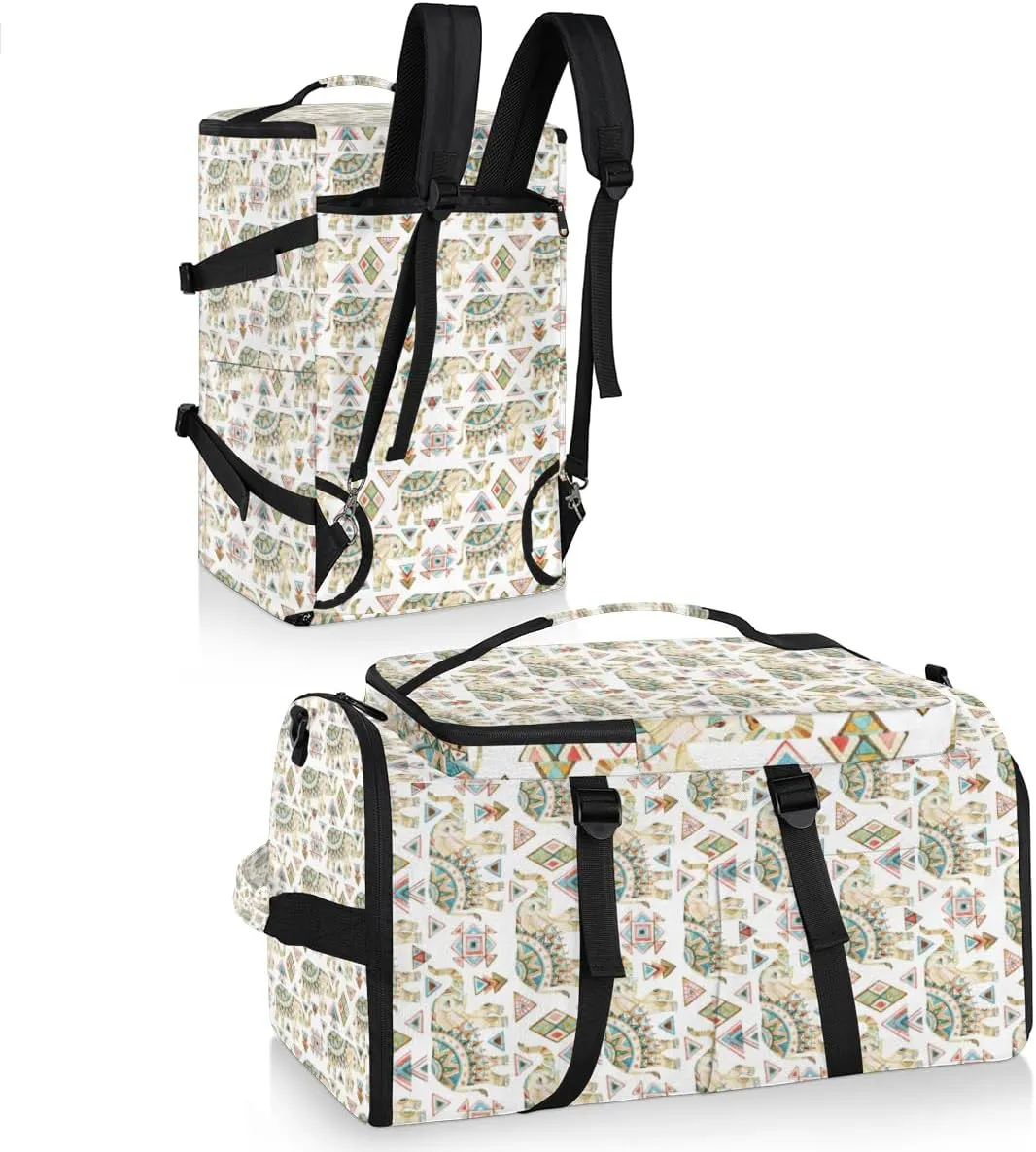 Large Sports Gym Bag With Shoe & Laptop Compartment 47L Waterproof Travel Duffel Bags for Men Women Animal Elephant Luggage Backpack Duffle Bag