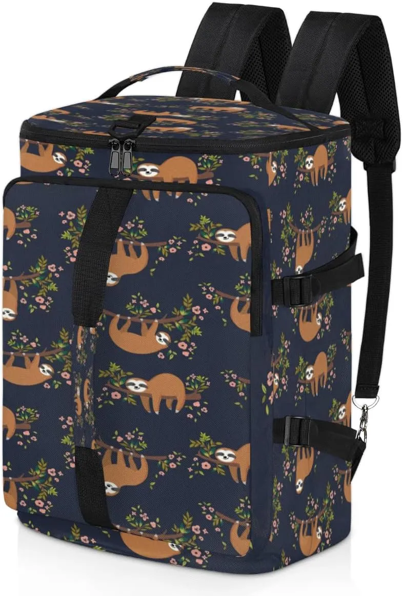 Large Sports Gym Bag With Shoe & Laptop Compartment 47L Waterproof Travel Duffel Bags for Men Women Sloth Luggage Backpack Duffle Bag