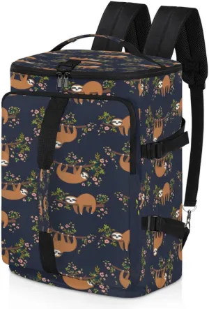 Large Sports Gym Bag With Shoe & Laptop Compartment 47L Waterproof Travel Duffel Bags for Men Women Sloth Luggage Backpack Duffle Bag