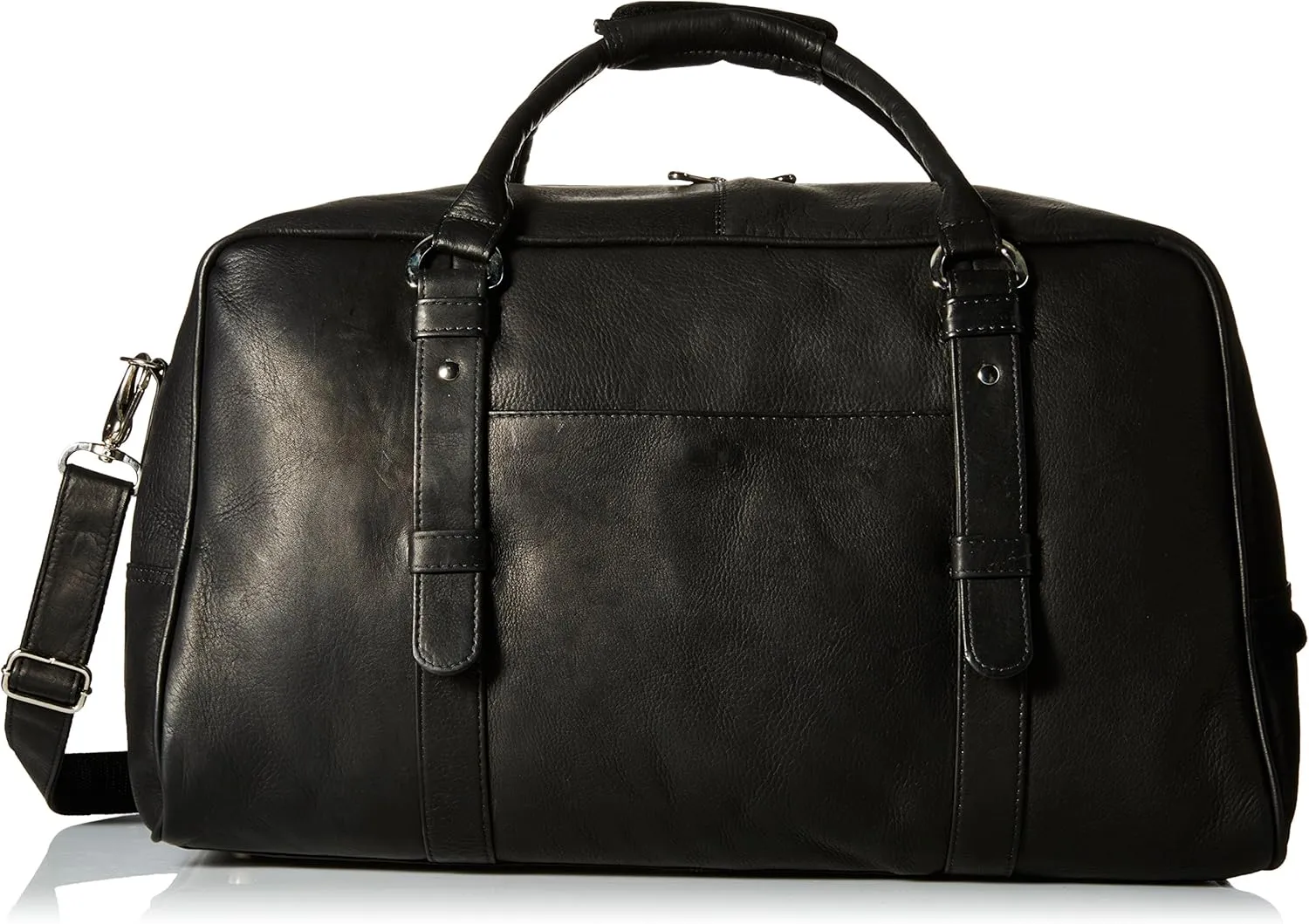 Large Top-Zip Duffel Bag, Black, One Size