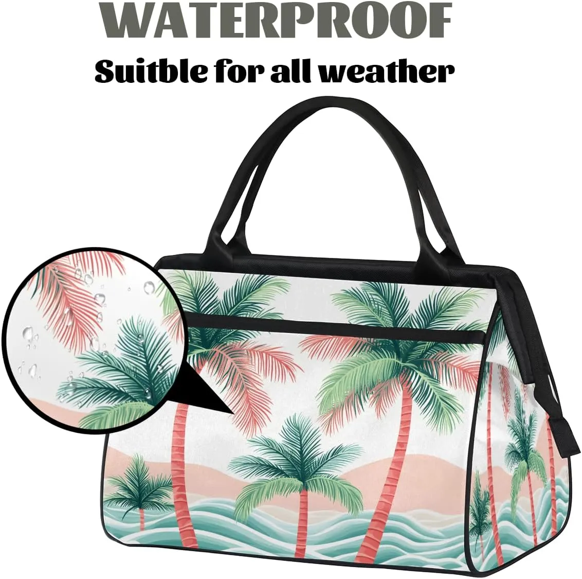 Large Tote Bag for Women with Zipper, Work Gym Tote Nurse Dance Yoga Bag for Sport, Travel