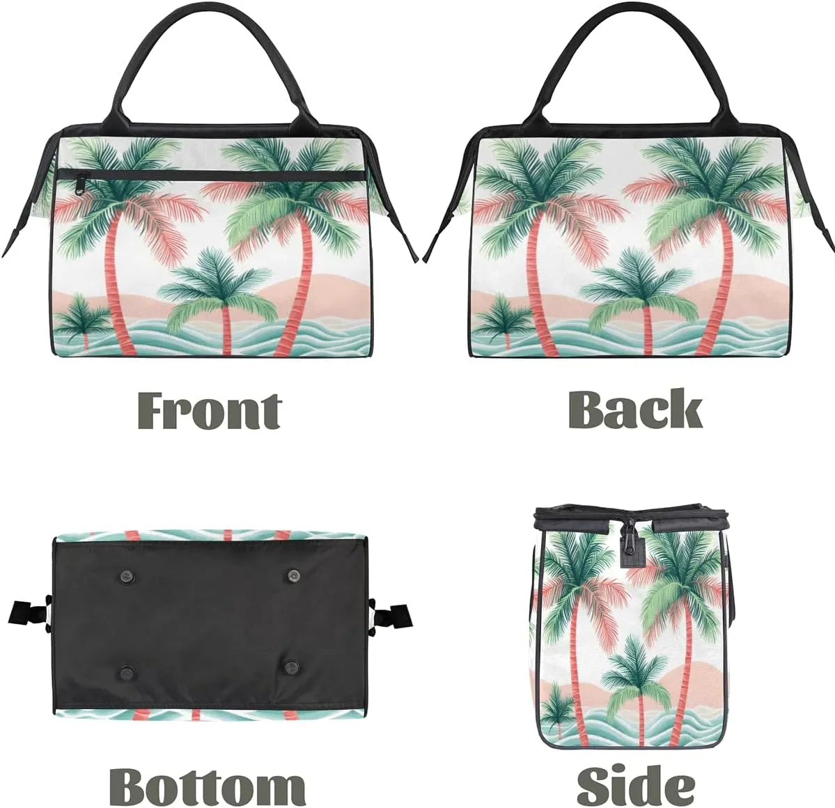 Large Tote Bag for Women with Zipper, Work Gym Tote Nurse Dance Yoga Bag for Sport, Travel