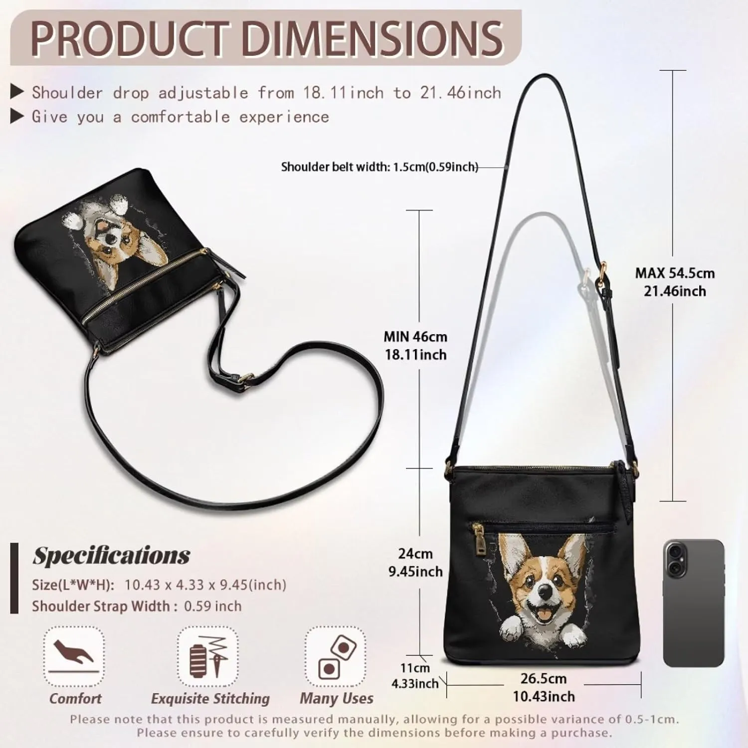 Leather Hobo Bag Crossbody Bag for Women Lady, Large Zipper Shoulder Handbag Messenger Bag with Adjustable Strap