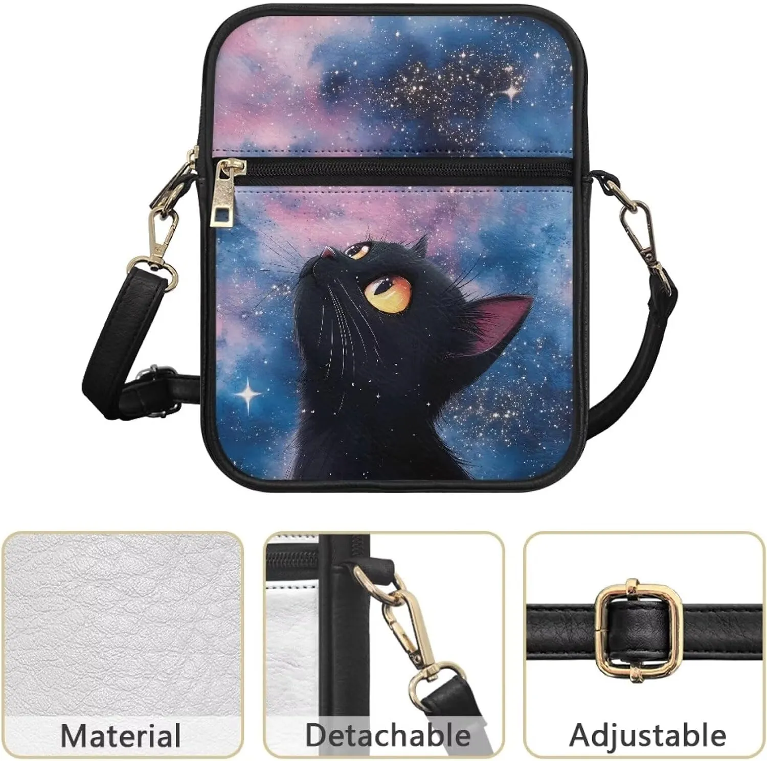 Leather Messenger Bag for Men Women Crossbody Shoulder Bags Satchel Casual Sling Daypack Work Business Daily Purse
