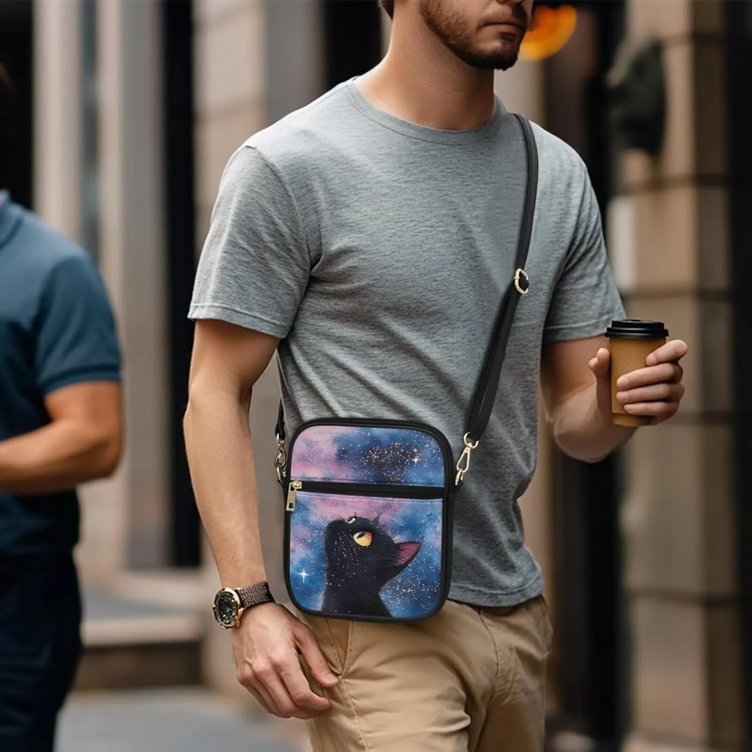 Leather Messenger Bag for Men Women Crossbody Shoulder Bags Satchel Casual Sling Daypack Work Business Daily Purse