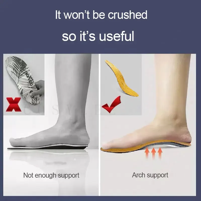 Leather Ortic Insoles for Flat Feet Correction