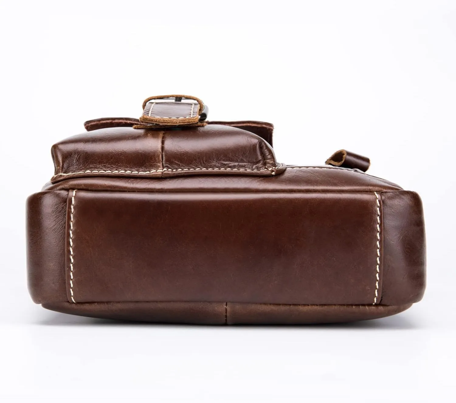 Leather Shoulder Messenger Handbag for Men Business Travel Outdoor Crossbody Pack Casual Pouch Briefcase Hand Bag Daypack