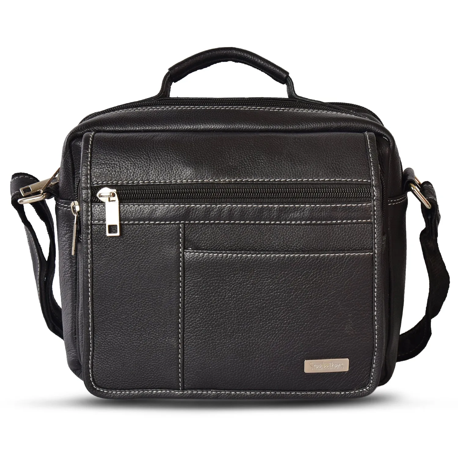 LEATHER SLING BAG  998920 (BLACK)