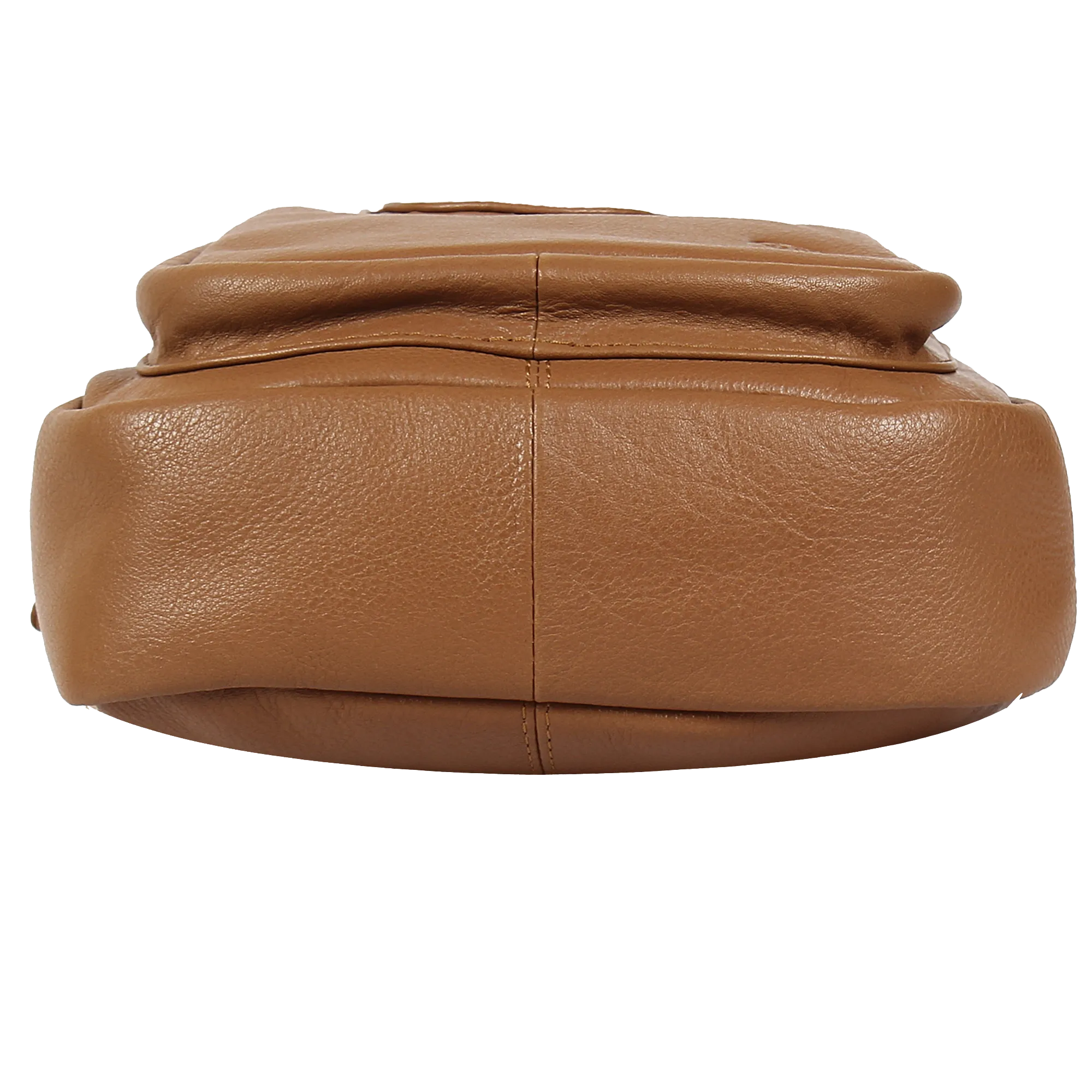 Leather Sling Bag, Chest Shoulder Backpack for Men Women (Brown)