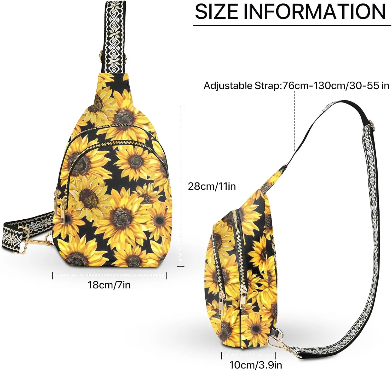 Leather Sling Bag Small Crossbody Backpack Travel Shoulder Pack Hiking Adjustable Chest Daypack for Women